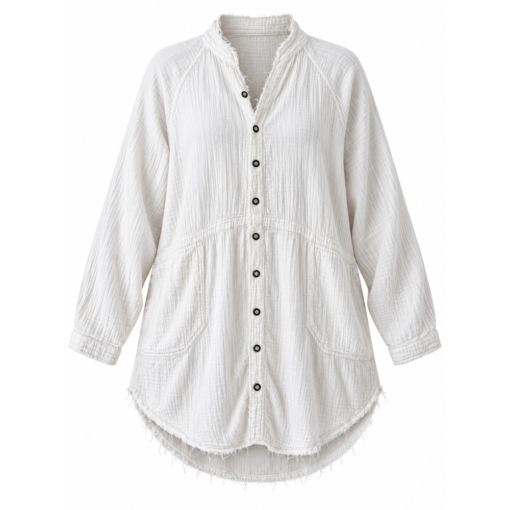 Free People Summer Daydream Gauze Buttondown Top Womens Medium